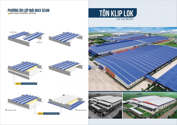 Tôn Klip Lok đảm bảo tính thẩm mỹ cao cho công trình nhà xưởng tiền chế